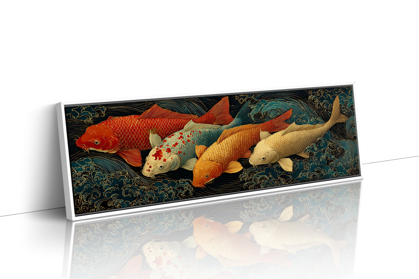 Koi Beneath the Midnight Waves
