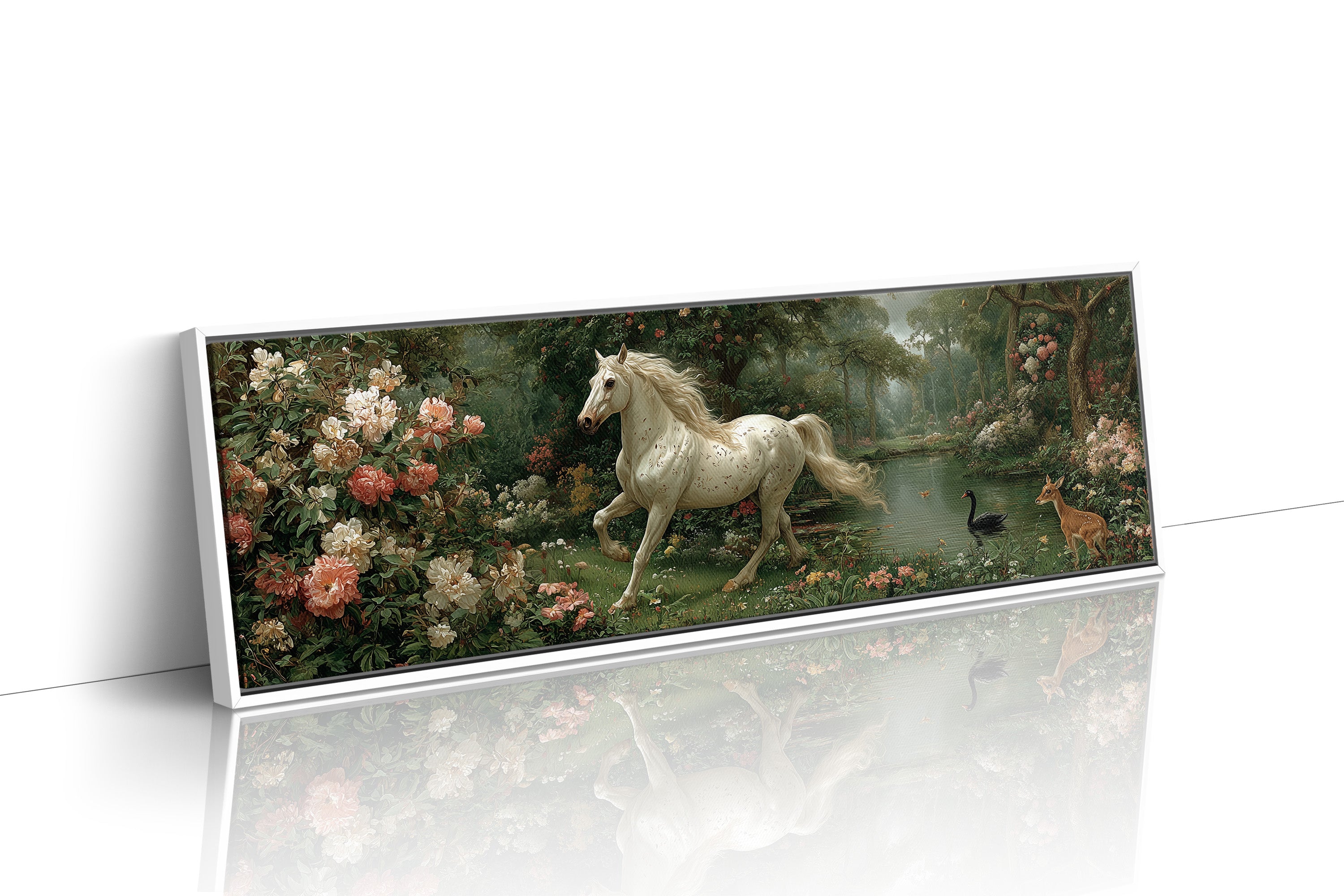 White Stallion In The Secret Garden