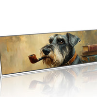 Scholarly Schnauzer With Pipe