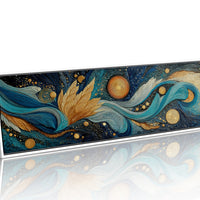 Celestial Currents In Gold And Blue