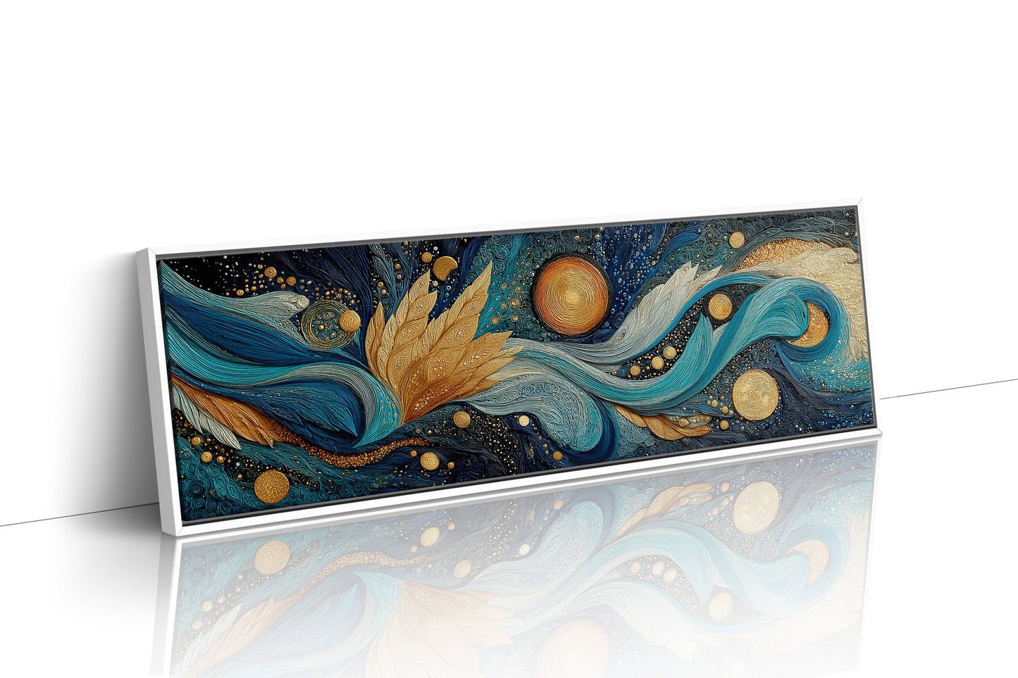 Celestial Currents In Gold And Blue