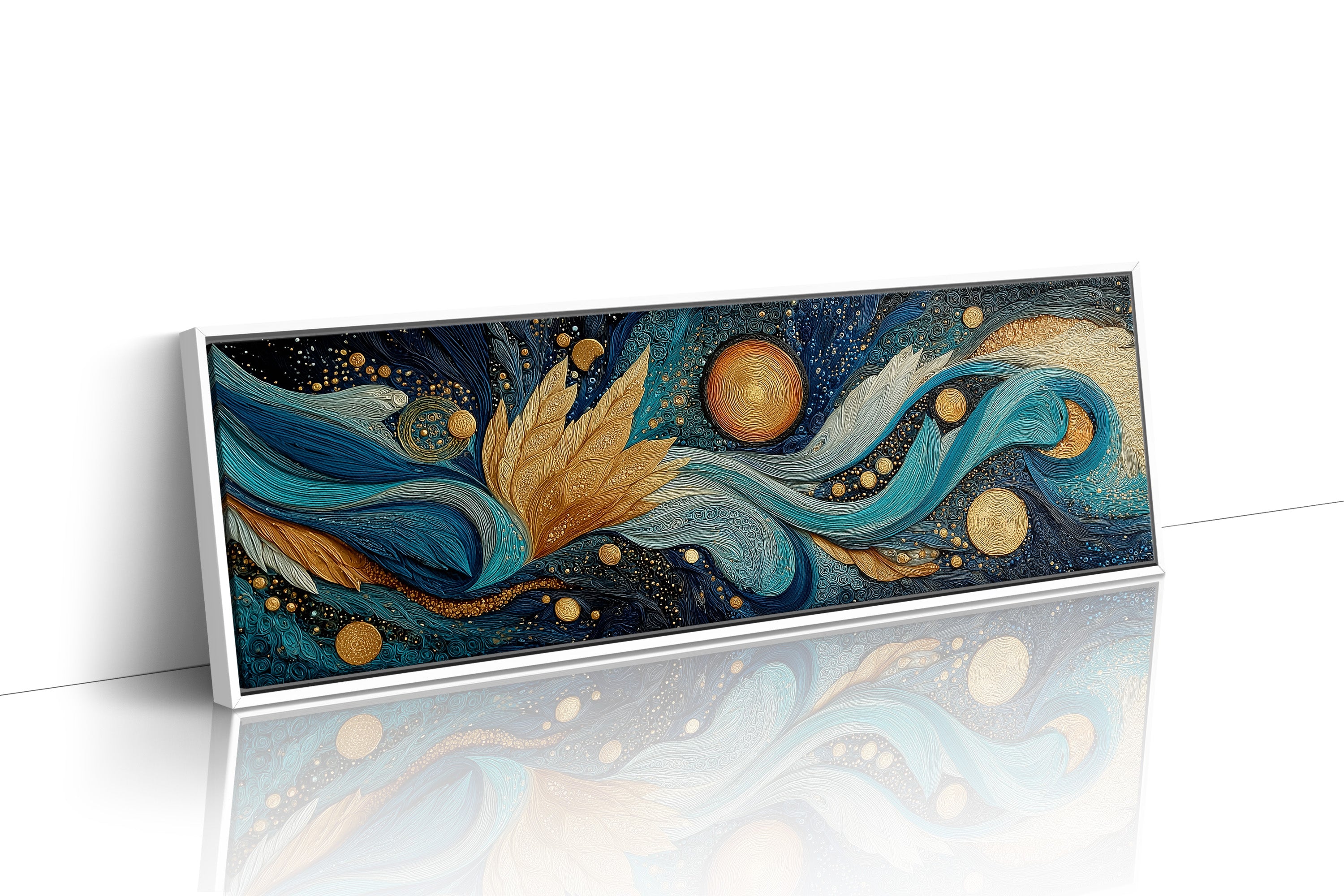 Celestial Currents In Gold And Blue