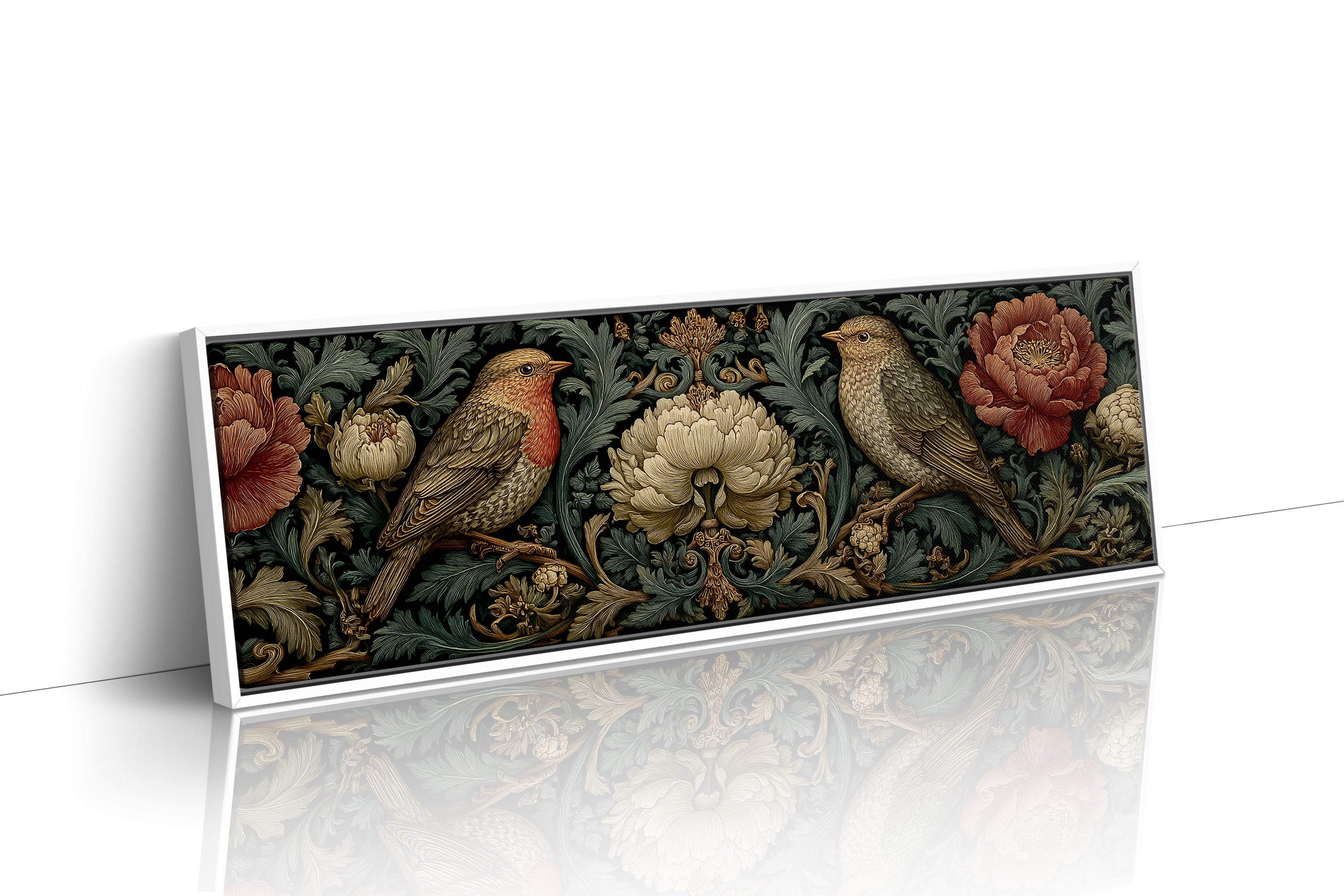 Songbirds Among Baroque Blooms