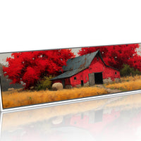 Red Barn Beneath the Autumn Blaze