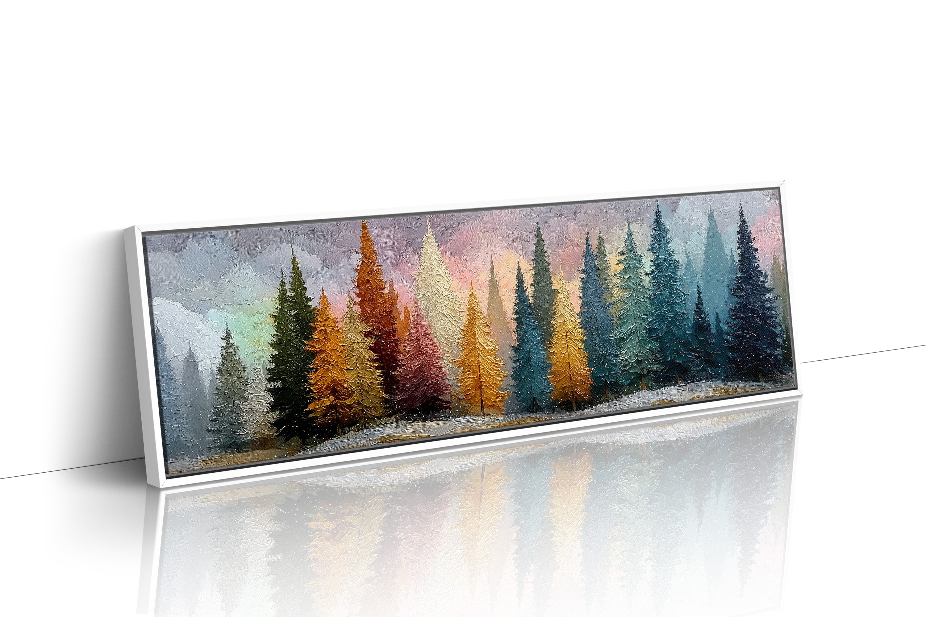 Winter Pines in Painted Light