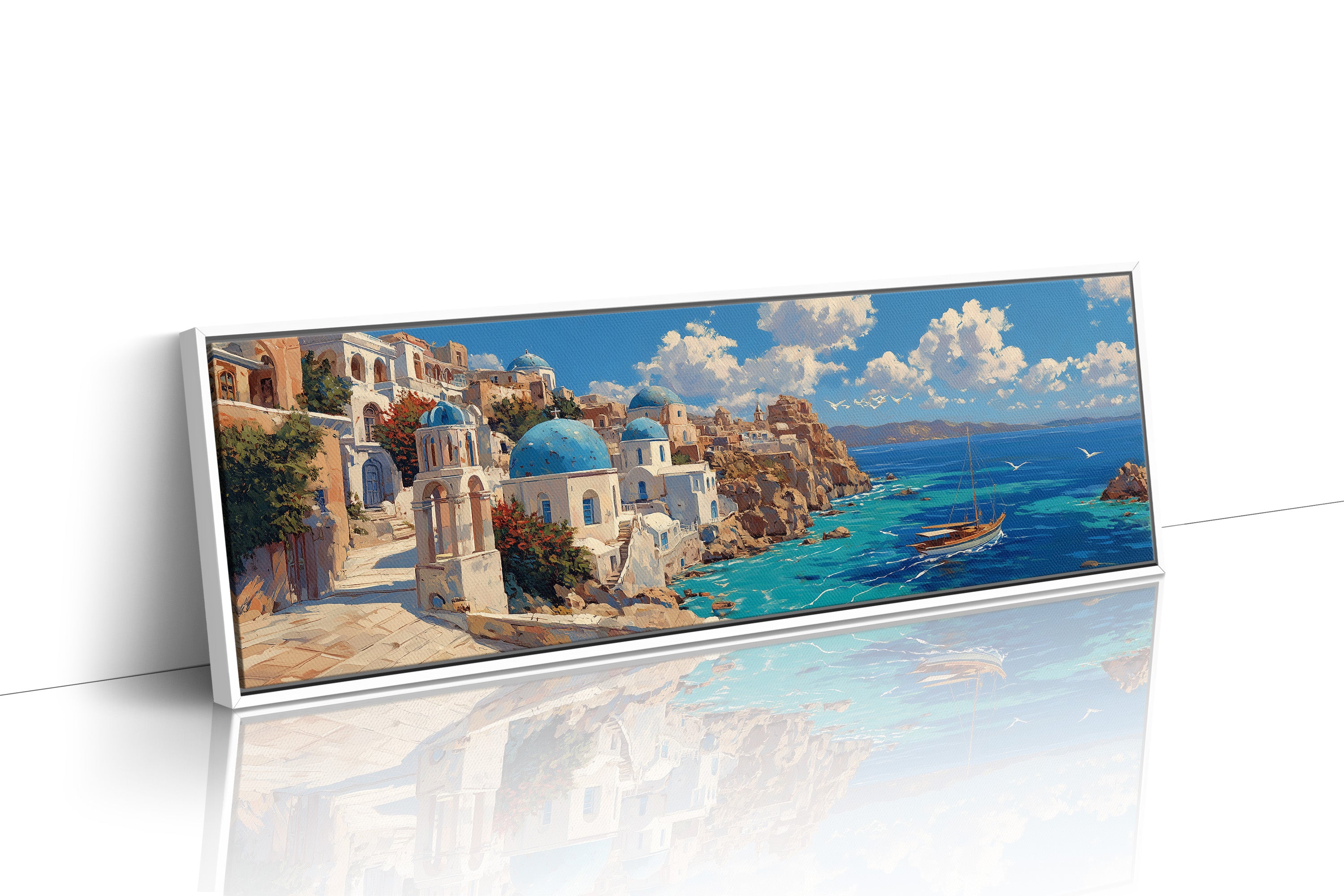 Santorini Light Over Blue Domes