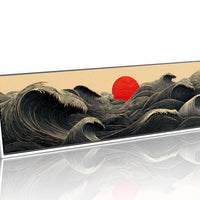 Waves Gather Before the Red Sun
