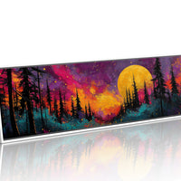 Moonrise Through Painted Fire