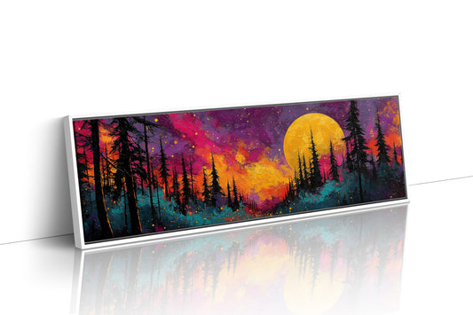 Moonrise Through Painted Fire