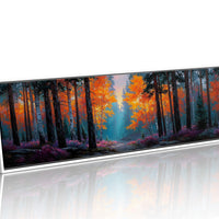 Firelight Through the Autumn Pines