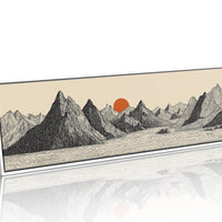 Sun Rises Over Carved Peaks
