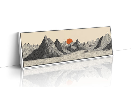 Sun Rises Over Carved Peaks