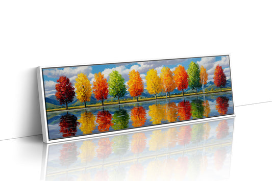 Rainbow Trees Along the Water