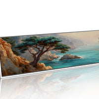 Windswept Tree Above Turquoise Shores