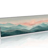 Pastel Ridges Beneath a Rising Sun