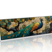 Peacock Among Painted Leaves