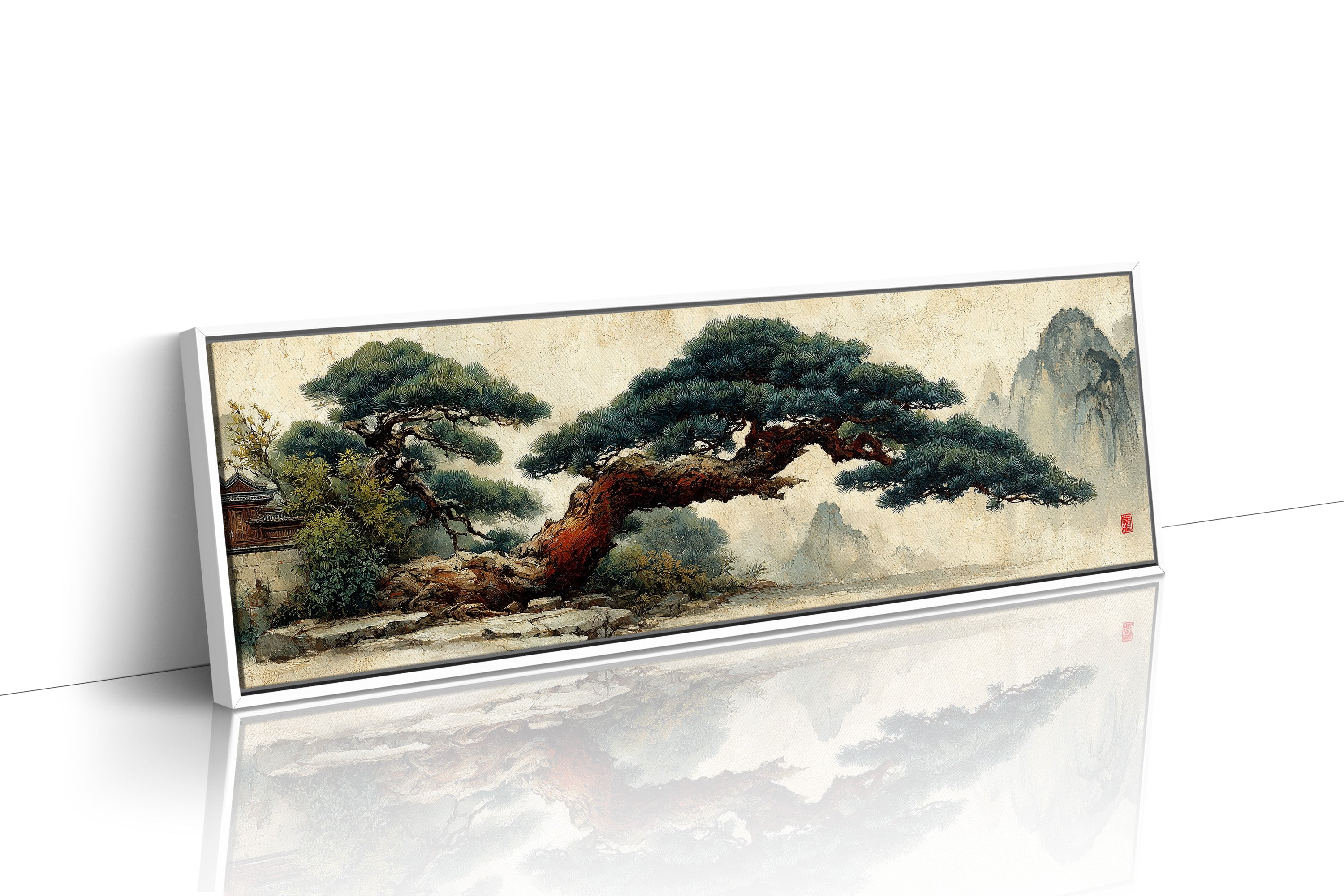 Ancient Pine Over Misty Peaks