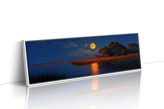 Moonrise Over the Quiet Marsh
