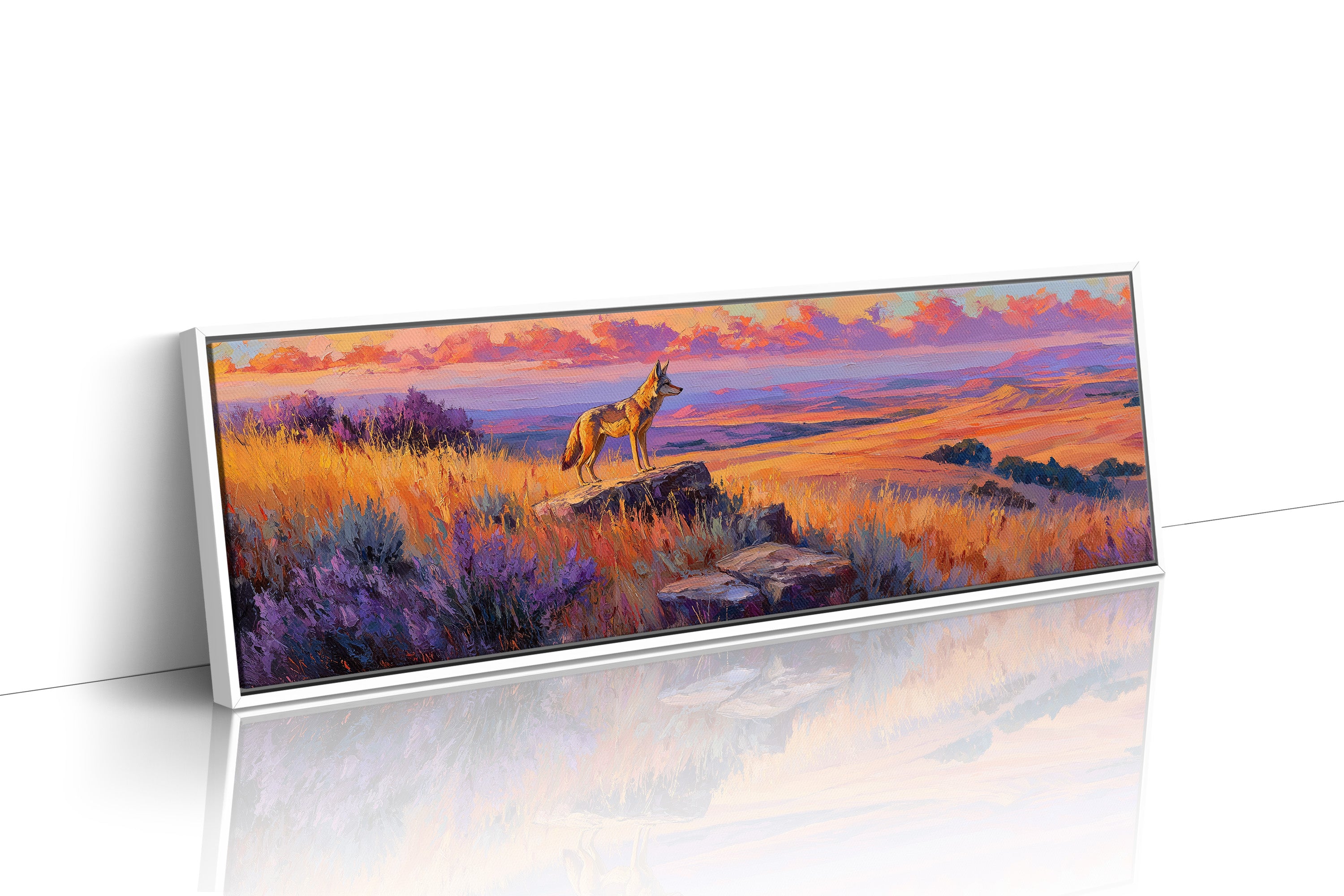 Coyote Standing in Painted Dawn