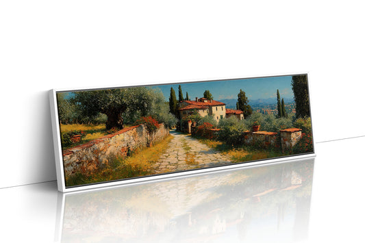 Tuscan Path Through Sunlit Olive Groves