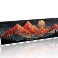 Copper Moonrise Over Ember Peaks