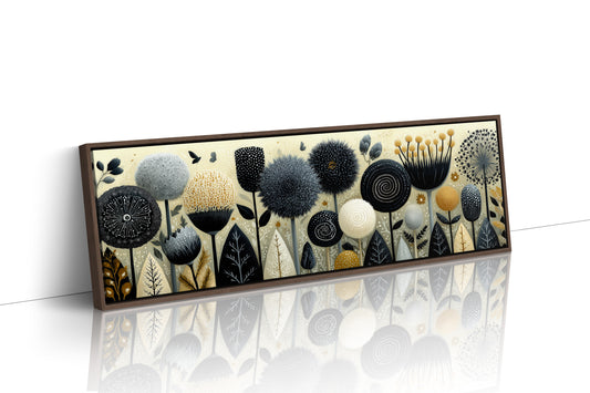 Midnight Meadow of Golden Blooms