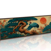 Cranes Beneath the Red Sun