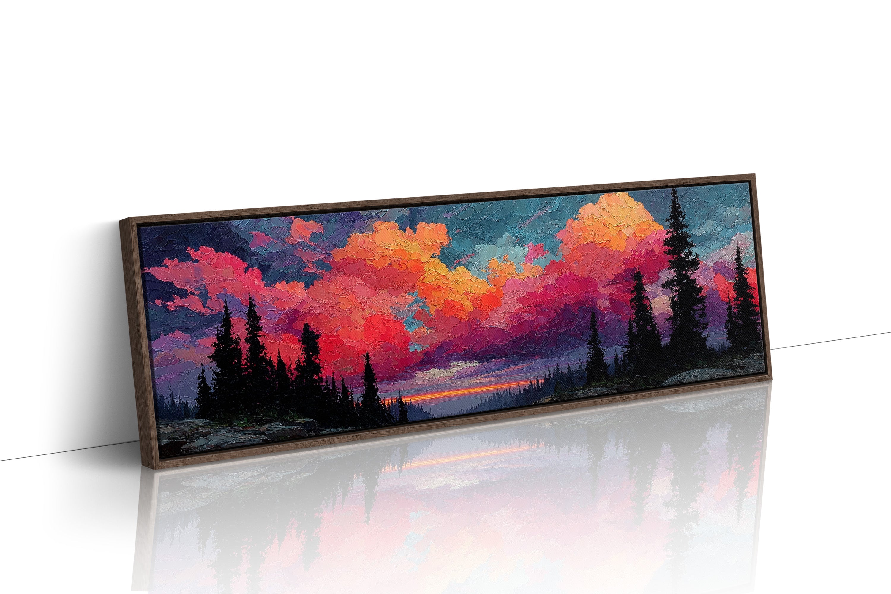 Crimson Skies Over Silent Pines