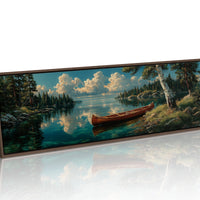 Canoe Resting On Still Waters