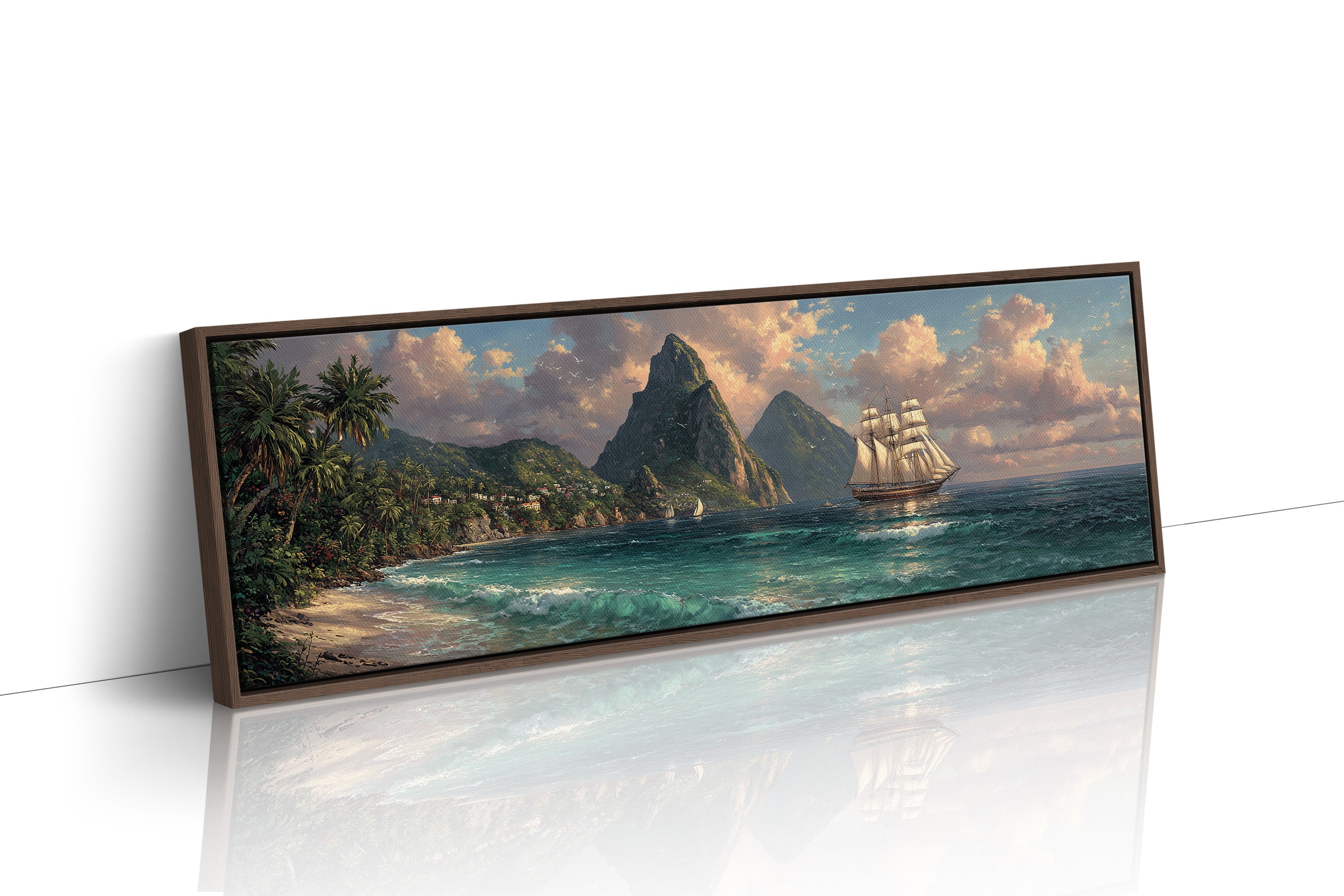 Sails Beneath Emerald Peaks