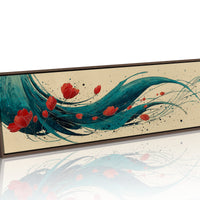 Petals Adrift on Teal Currents