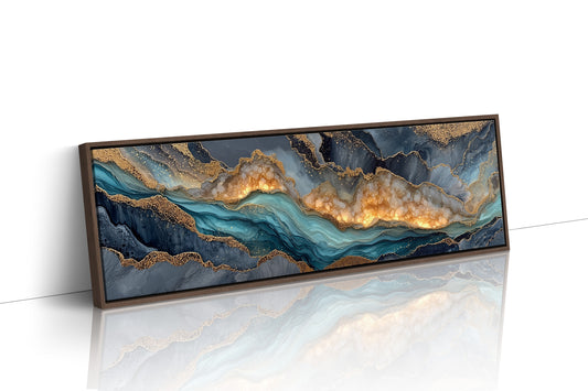 Gilded Tides in Stone