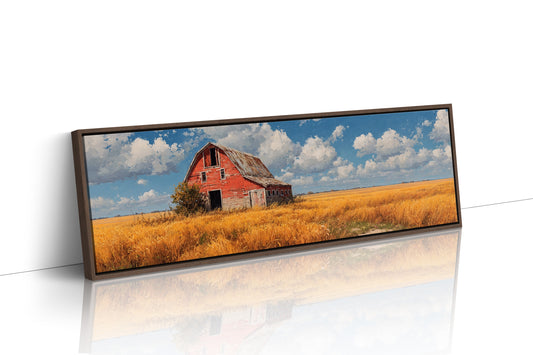 Golden Fields Red Barn