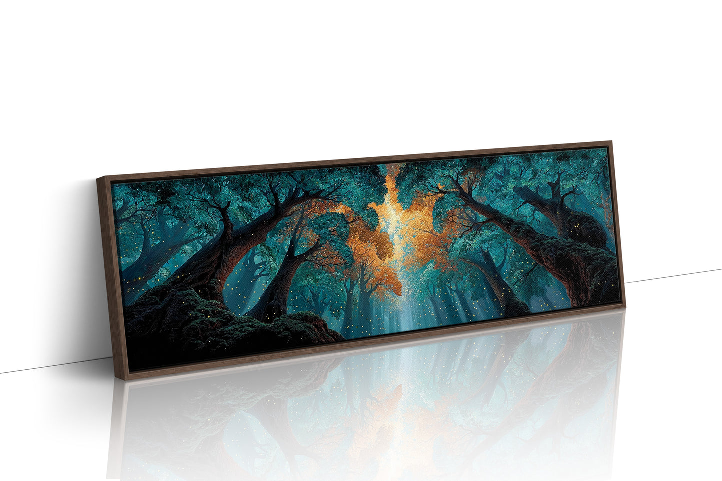 Golden Light Through the Enchanted Forest