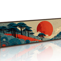 Crimson Sun Over Indigo Pines