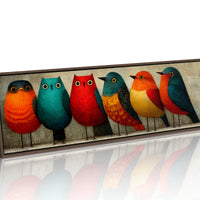 A Colorful Gathering on the Wire