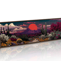 Desert Path Beneath the Crimson Sun
