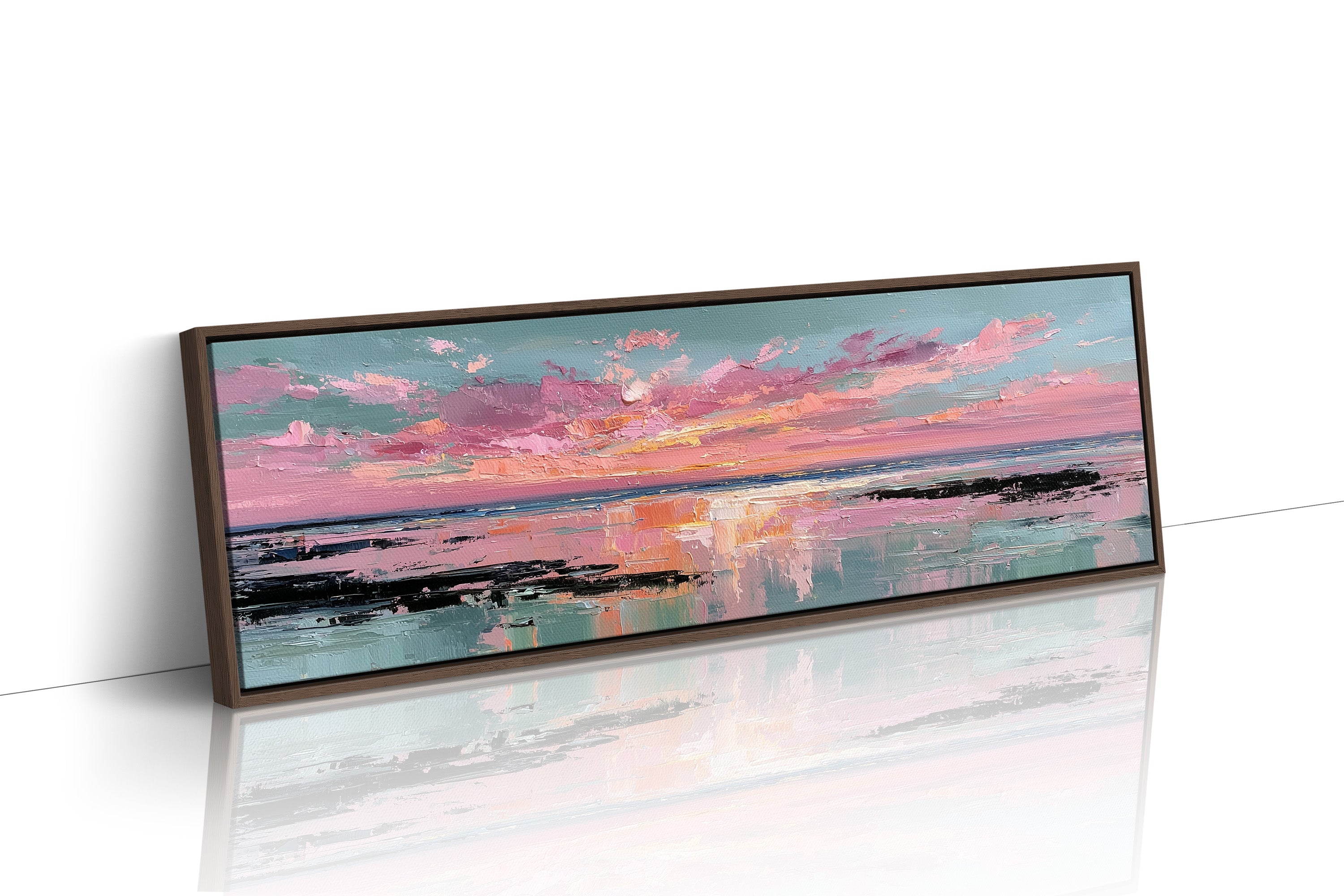Blush Horizon Coastal Sunset