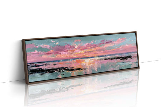 Blush Horizon Coastal Sunset