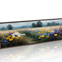 Wildflower Path Through Golden Fields