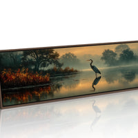 Heron Standing In Golden Marsh