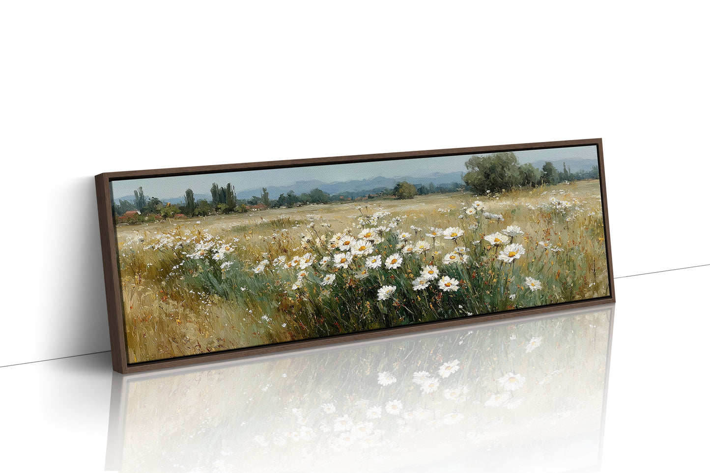 Wild Daisies Across Golden Meadow