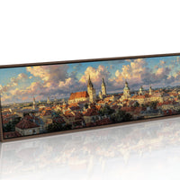 Golden Light Over Historic City Skyline
