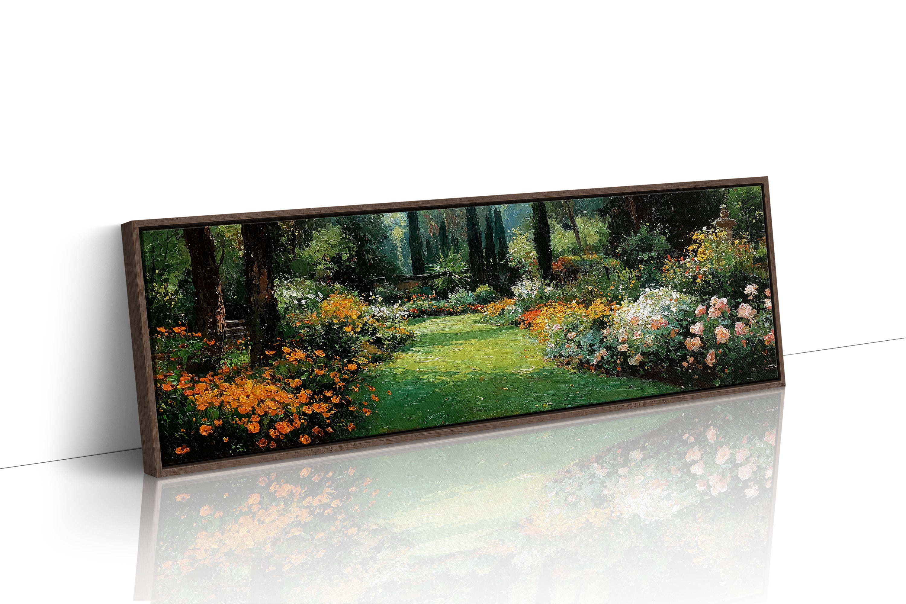 Sunlit Garden Path in Bloom
