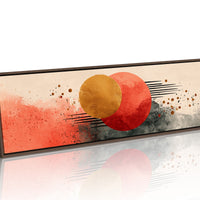 Modern Abstract Red and Gold Circles