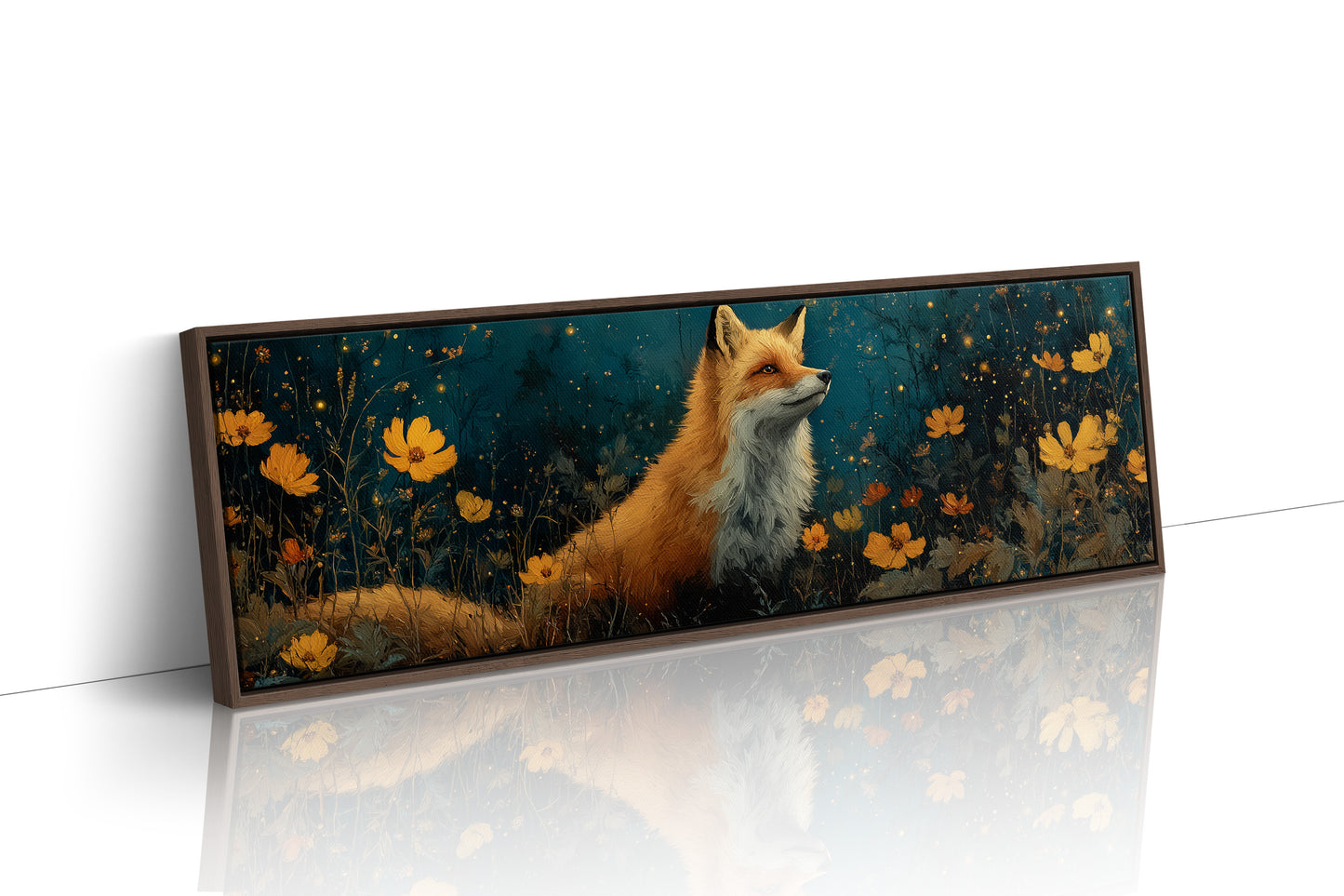 Enchanted Forest Fox and Wildflowers
