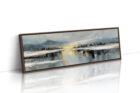 Golden Reflection Over Quiet City
