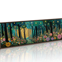 Golden Moon Through Enchanted Forest