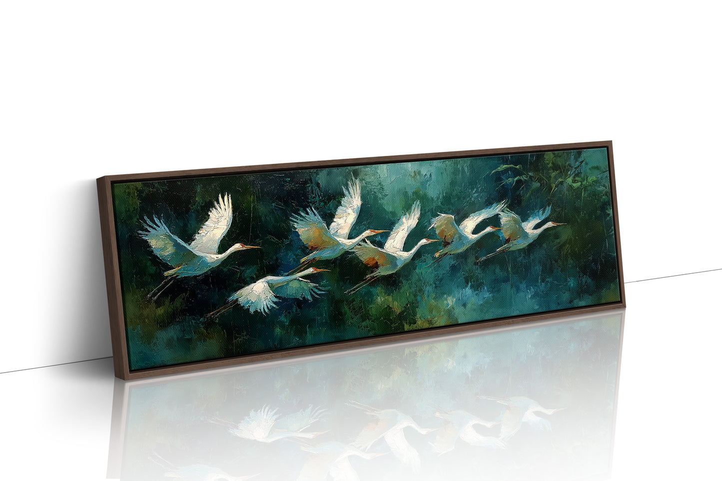 White Herons in Silent Flight