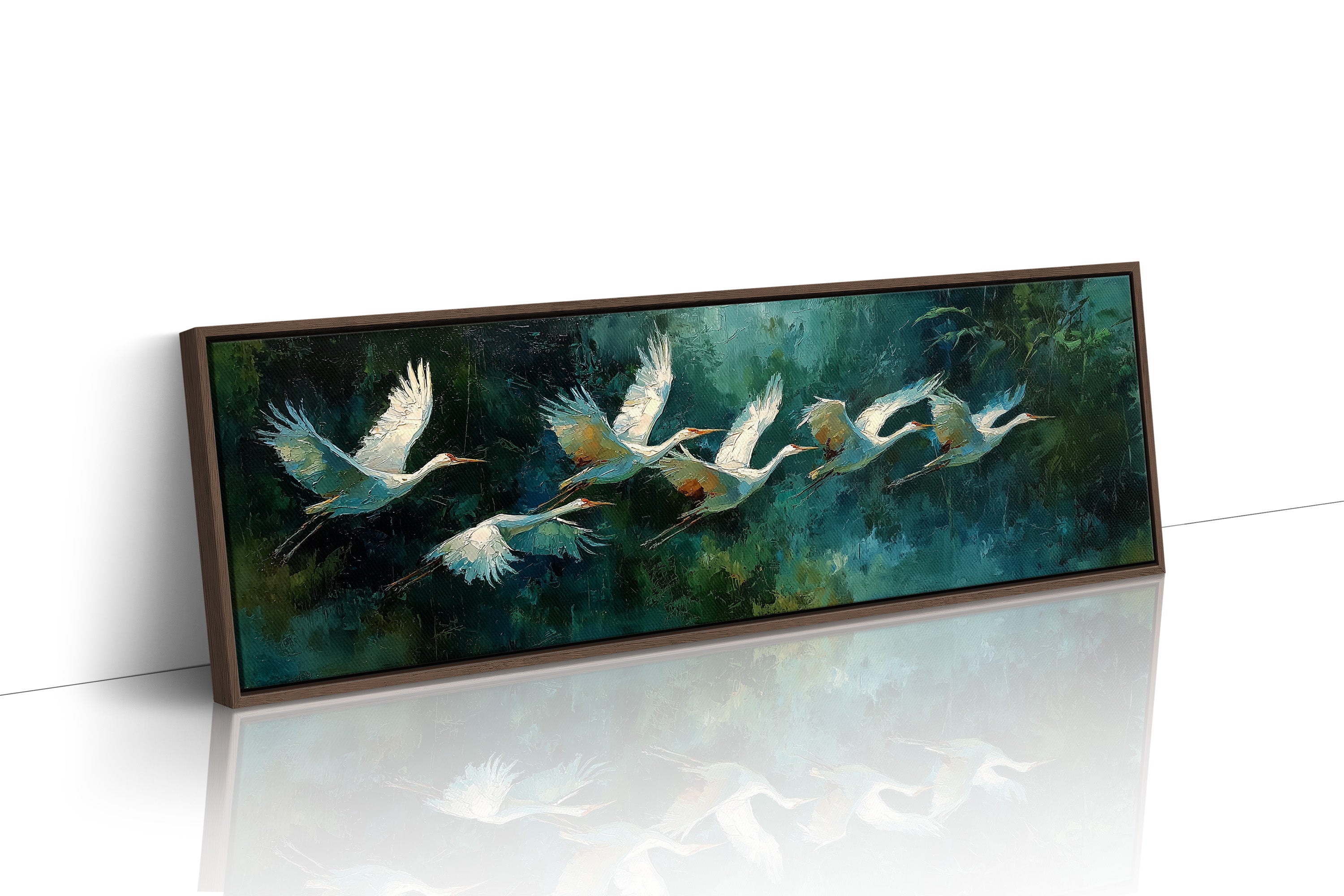 White Herons in Silent Flight